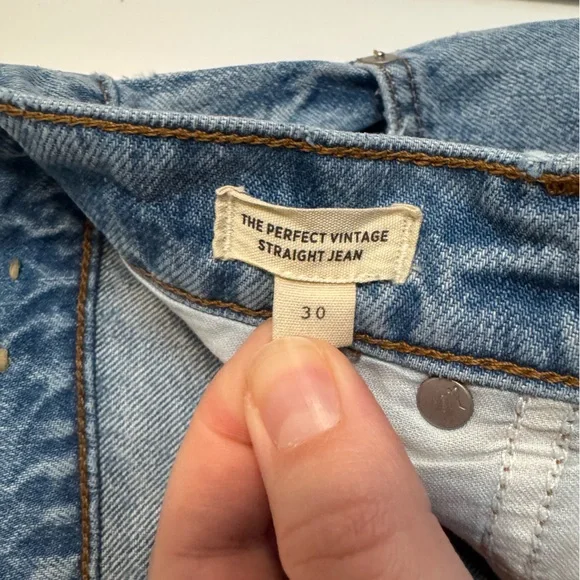 Madewell The Perfect Vintage Straight Jean - size 30 - Picture 4 of 4